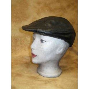 Casquette cuir noir