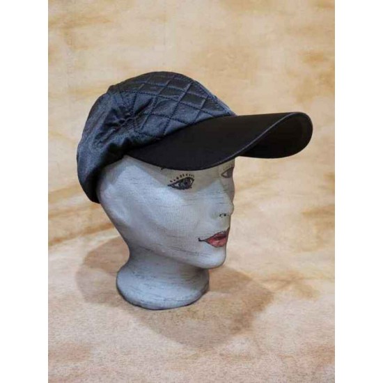 Casquette satin noir