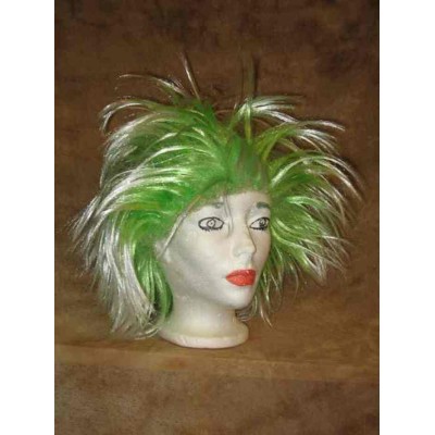 Perruque Punk verte