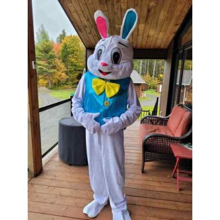 Lapin bleu-rose - mascotte