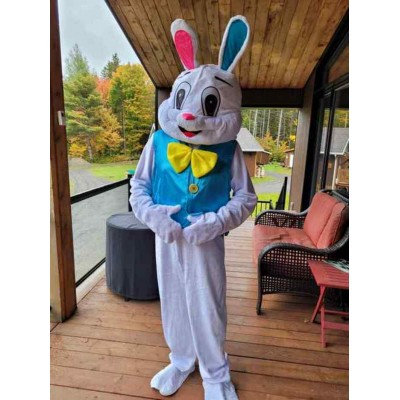 Lapin bleu-rose - mascotte