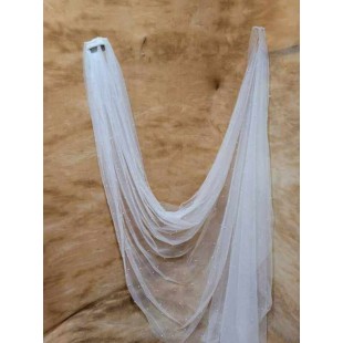 Voile de mariage beige