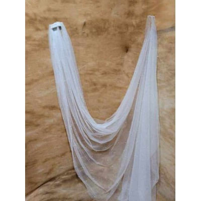 Voile de mariage beige