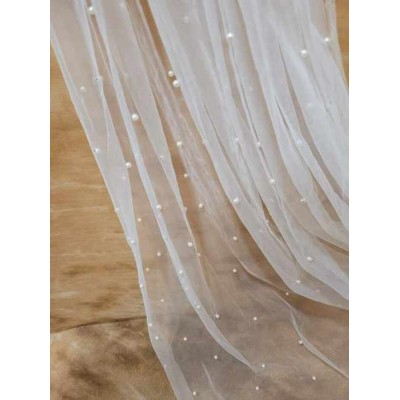 Voile de mariage beige