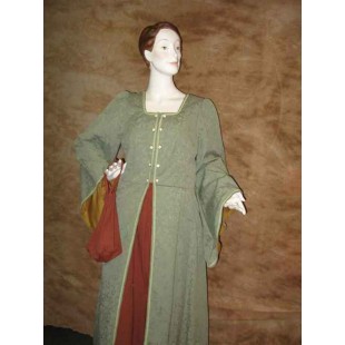 Médiéval draperie verte 