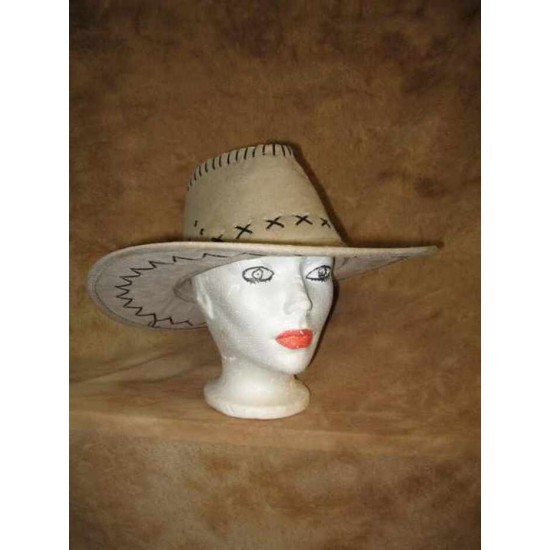 Chapeau Cowboy crème suède