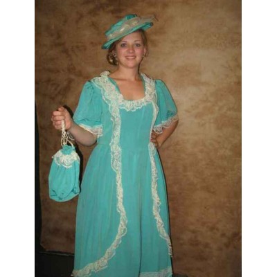 Robe 1900 turquoise 