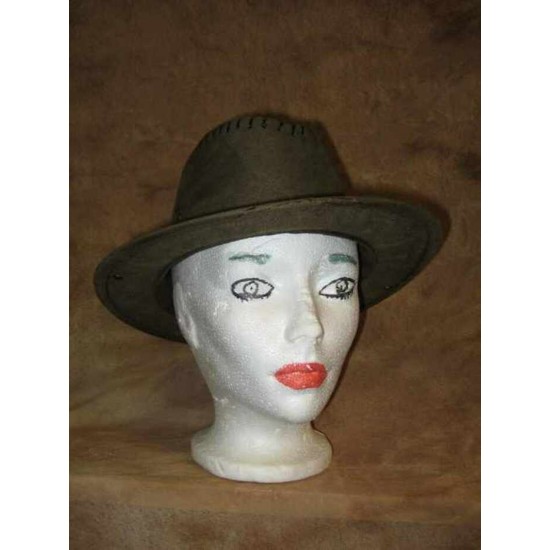 Chapeau Cowboy kaki suède
