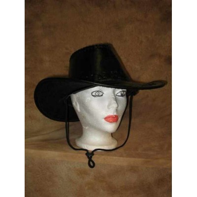 Chapeau Cowboy noir cuirette