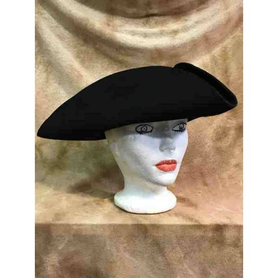 Tricorne feutre noir