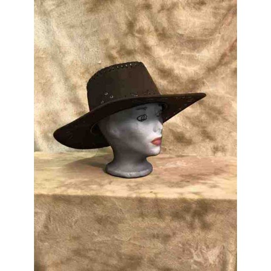 Chapeau Cowboy brun suède