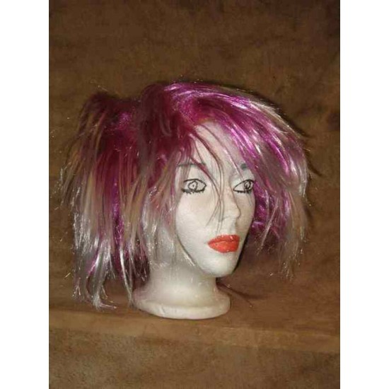 Perruque Punk mauve