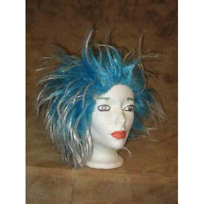 Perruque Punk bleue
