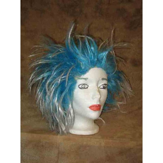 Perruque Punk bleue