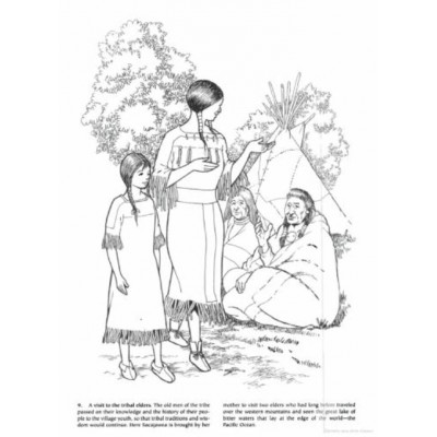 Livre à Colorier : L'Histoire de Sacajawea