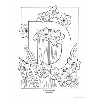 Livre à Colorier : Alphabet des Fleurs de Jardin