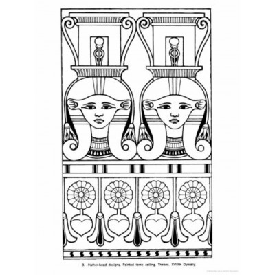 Livre à Colorier : Ancient Egyptian Designs