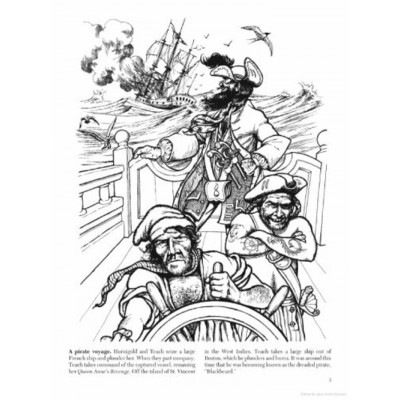 Livre à Colorier : Barbe Noire et Autres Pirates