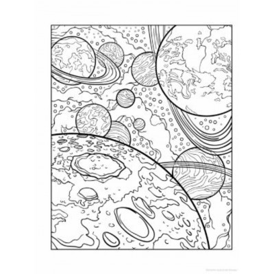 Livre à Colorier : Creative Haven - Espace et Planètes