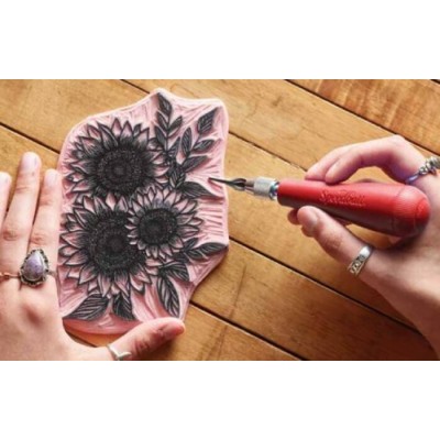Ensemble de Poignées et Lames pour Linogravure\ 8 pièces