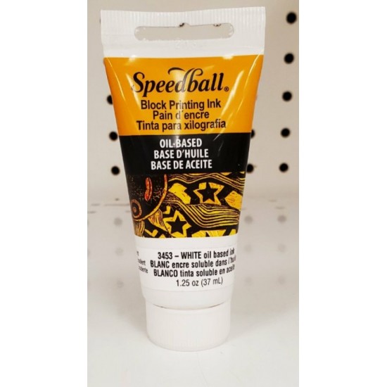 Speedball : Encre Soluble à l'Huile pour Impressions : Blanc - 37ml