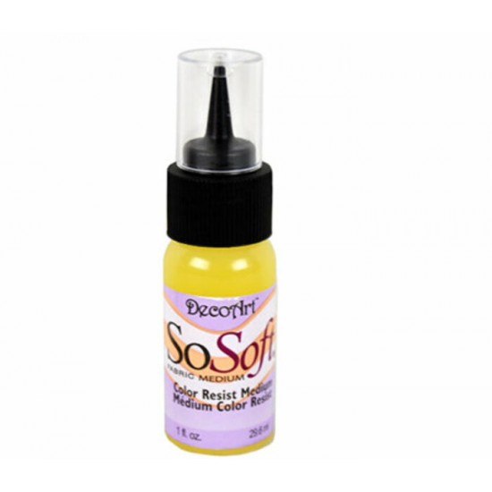 DecoArt SoSoft : Médium ''Color Resist'' pour Tissu\29.6 ml