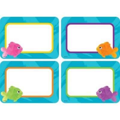 Étiquettes de Nom Autocollantes : Poissons...