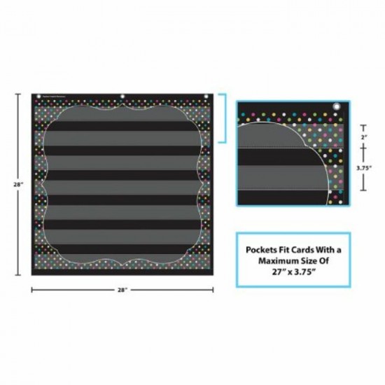 Pochette à 7 Sections 28 x 28''\Chalkboard Brigths