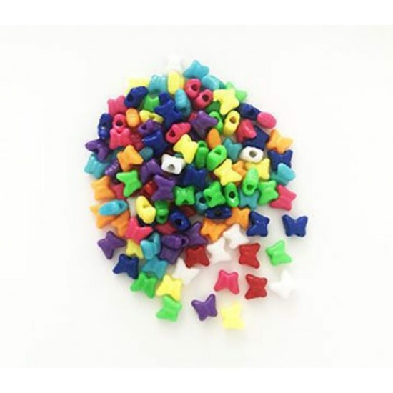 Perles Papillons 1cm : Couleurs Assorties\500...