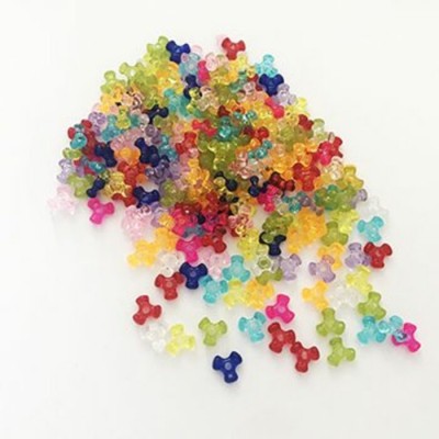 Perles Pony Triangulaires 1cm : Couleurs Assorties...