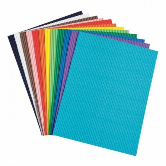 Carton Ondulé 12x16'': Couleurs Assorties\12 f.