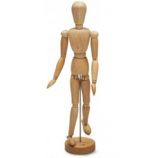Mannequin Articulé en Bois : MÂLE 8"