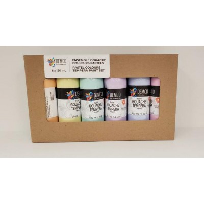 Ensemble de Gouache Couleurs Pastel - 6 x 120ml