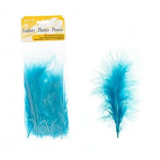 Plumes de Marabou 4-6'' : Turquoise\6 gr