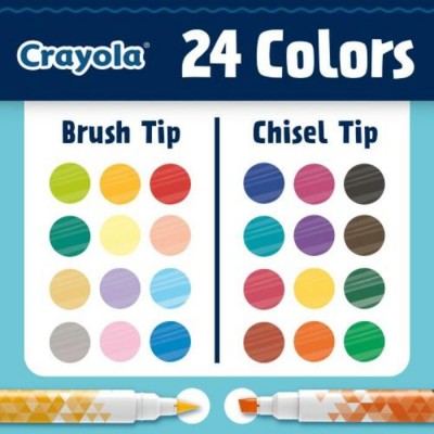 Feutres Crayola À Double Pointes : 24 Couleurs\12