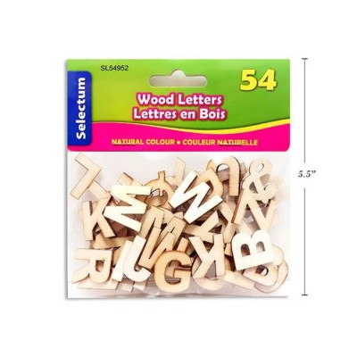 Lettres en Bois 0.75''\54 pc