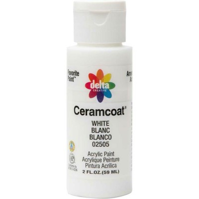 Peinture Acrylique Ceramcoat Mat : Blanc\59ml