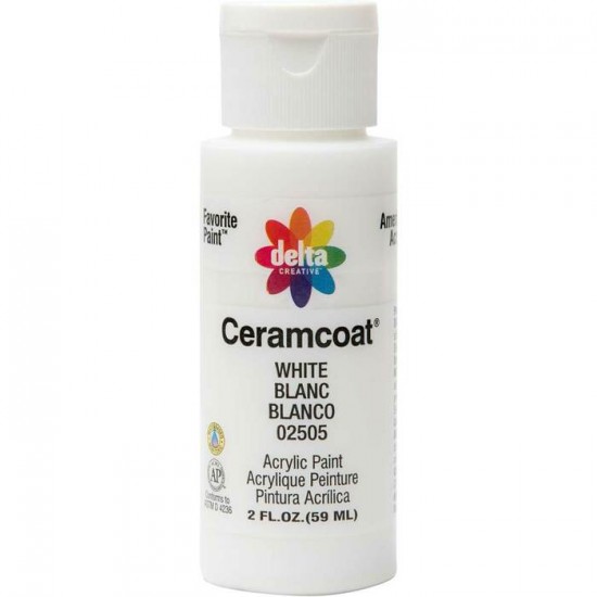 Peinture Acrylique Ceramcoat Mat : Blanc\59ml