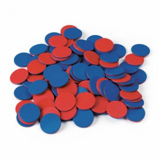 Jetons en Plastique Bicolores (Bleu et Rouge) :...