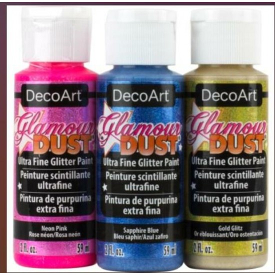 Peinture Scintillante Glamour Dust Decoart - 59 ml (Option de Couleur)