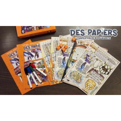 Dés-Papiers : Compilation de 3 Roll & Write (Bilingue)
