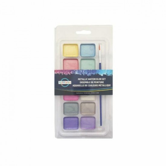 Palette de Pastilles d'Aquarelle Métallique\12...