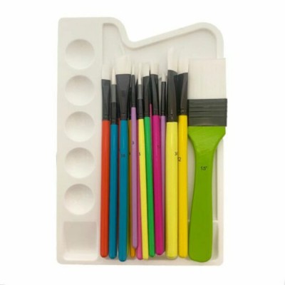 Ensemble de Pinceaux en Taklon + Palette\19...