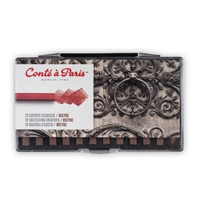Pastels Carrés à Dessin - Bistre\bte. 12