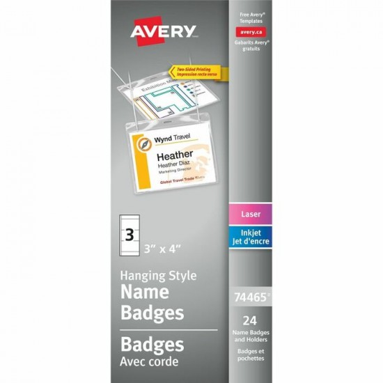 Badges à Imprimer avec Pochette et Corde\ens. 24