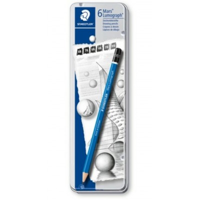 Ensemble Crayon Lumograph Staedtler /6 (HB-8B)