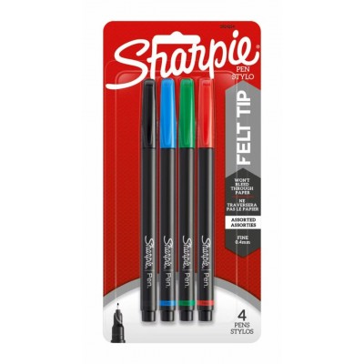 Stylos Feutre Sharpie 0.4mm\ens. de 4 Stylos Feutre Sharpie 0.4mm\ens. de 4