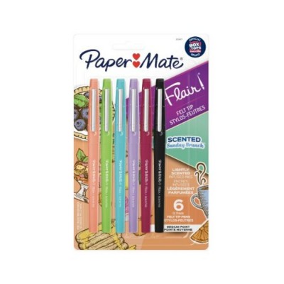 Stylo Feutre Flair 0.7mm/ens. de 6 - Parfumés :...