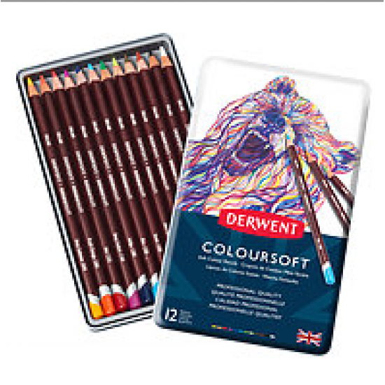 Crayons de Couleur Derwent Coloursoft : 12