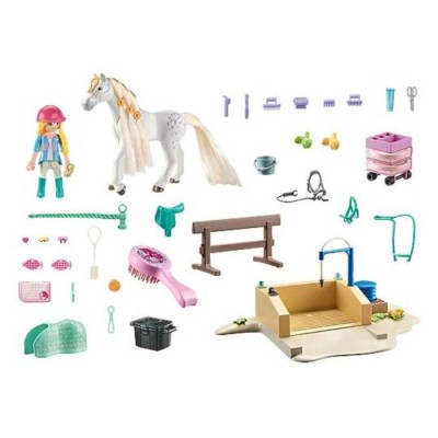Playmobil : Horses of Waterfall - Isabella et Lioness et Aire de Lavage pour Chevaux #71354